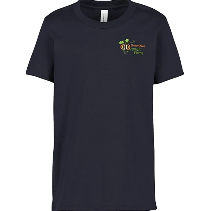 Bella+Canvas Crewneck T-Shirt - Youth - Heathers - Embroidered