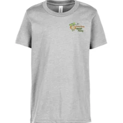 Bella+Canvas Crewneck T-Shirt - Youth - Heathers - Embroidered