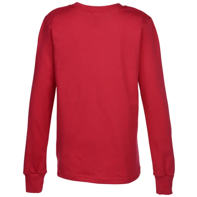 Bella+Canvas Long Sleeve Crewneck T-Shirt - Youth - Embroidered