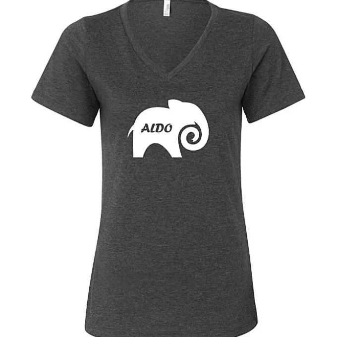 Bella+Canvas Relaxed V-Neck T-Shirt - Ladies' - Heathers - Screen