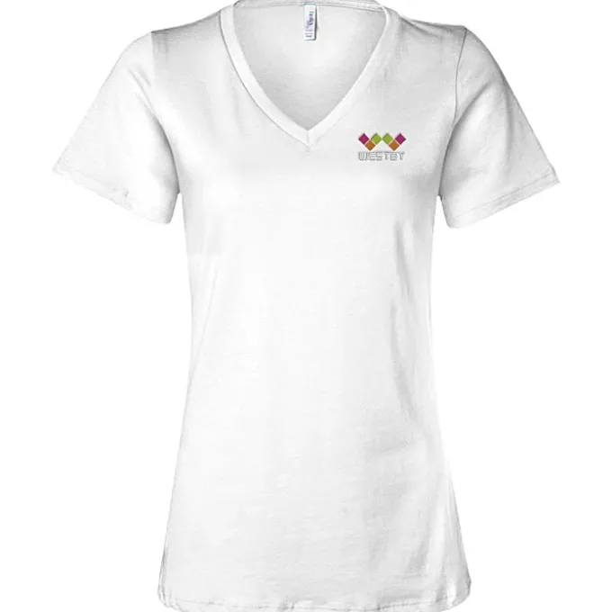 Bella+Canvas Relaxed V-Neck T-Shirt - Ladies’ - Embroidered