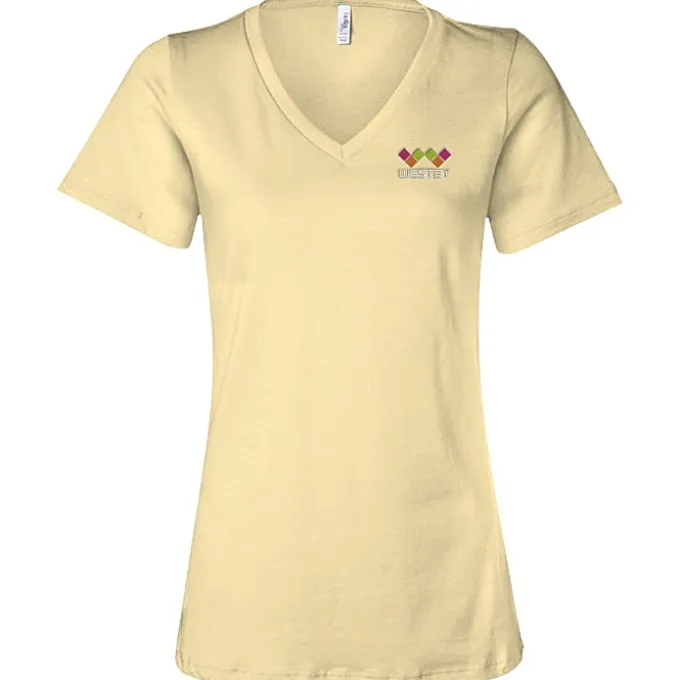 Bella+Canvas Relaxed V-Neck T-Shirt - Ladies’ - Embroidered