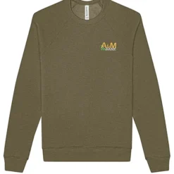 Bella+Canvas Solid Sponge Fleece Raglan Crewneck - Embroidered
