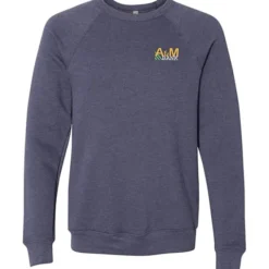 Bella+Canvas Solid Sponge Fleece Raglan Crewneck - Embroidered