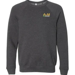 Bella+Canvas Solid Sponge Fleece Raglan Crewneck - Embroidered
