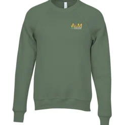 Bella+Canvas Solid Sponge Fleece Raglan Crewneck - Embroidered