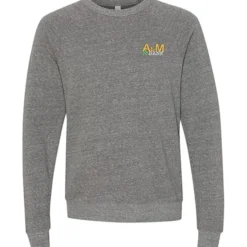 Bella+Canvas Solid Sponge Fleece Raglan Crewneck - Embroidered