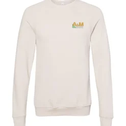 Bella+Canvas Solid Sponge Fleece Raglan Crewneck - Embroidered