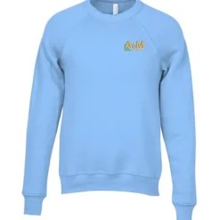 Bella+Canvas Solid Sponge Fleece Raglan Crewneck - Embroidered