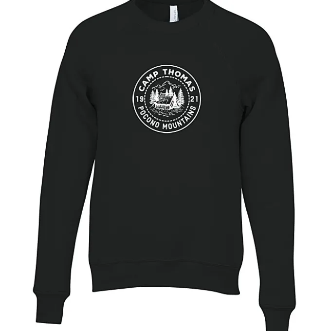 Bella+Canvas Solid Sponge Fleece Raglan Crewneck - Screen