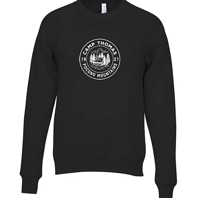 Bella+Canvas Solid Sponge Fleece Raglan Crewneck - Screen