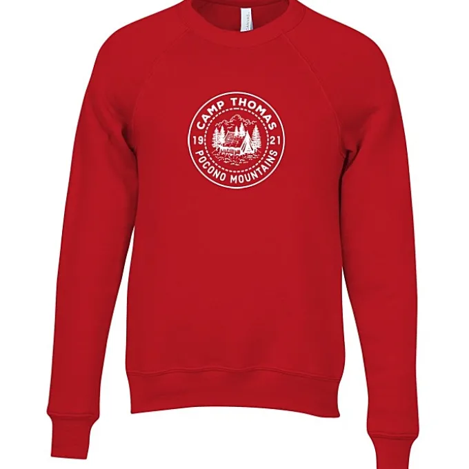 Bella+Canvas Solid Sponge Fleece Raglan Crewneck - Screen