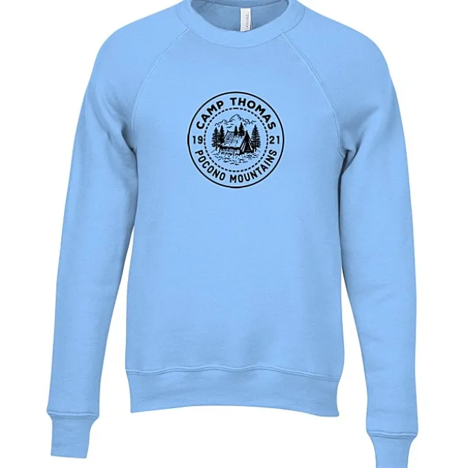 Bella+Canvas Solid Sponge Fleece Raglan Crewneck - Screen