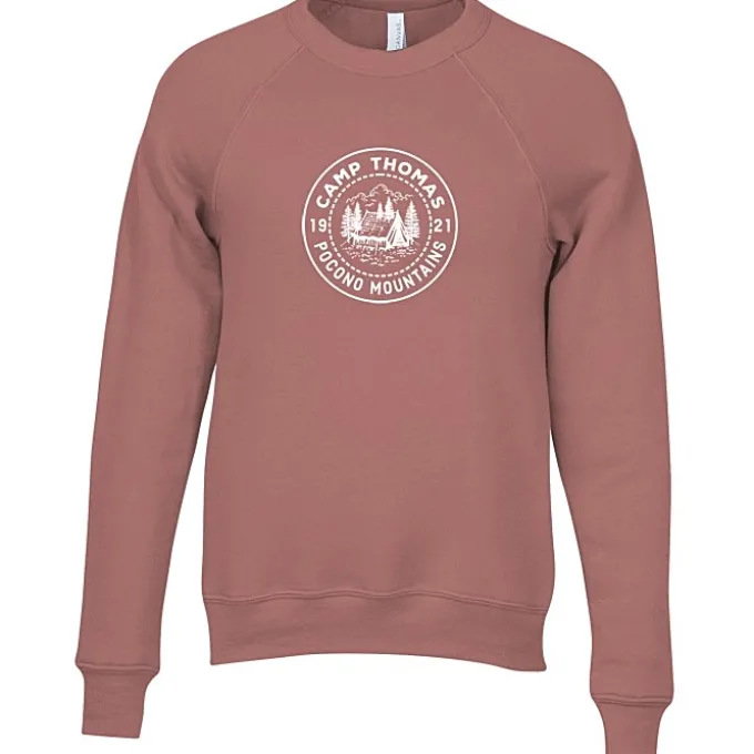 Bella+Canvas Solid Sponge Fleece Raglan Crewneck - Screen