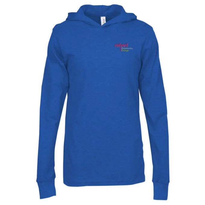 Bella+Canvas Unisex Long Sleeve Jersey Hoodie - Embroidered