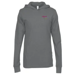 Bella+Canvas Unisex Long Sleeve Jersey Hoodie - Embroidered