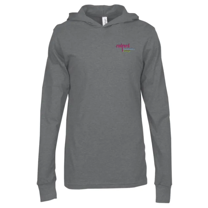 Bella+Canvas Unisex Long Sleeve Jersey Hoodie - Embroidered
