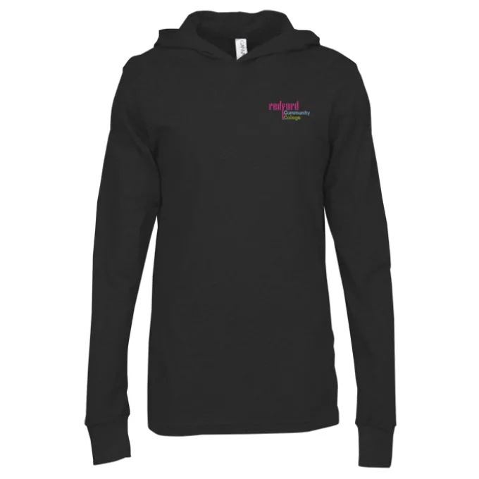Bella+Canvas Unisex Long Sleeve Jersey Hoodie - Embroidered