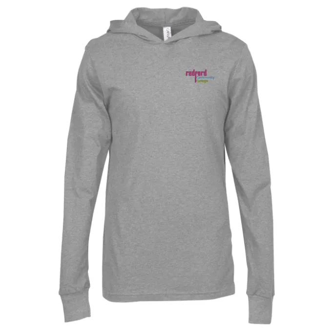 Bella+Canvas Unisex Long Sleeve Jersey Hoodie - Embroidered