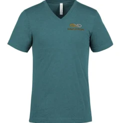 Bella+Canvas V-Neck T-Shirt - Men's - Heathers - Embroidered