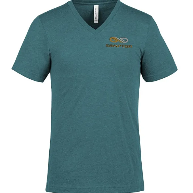 Bella+Canvas V-Neck T-Shirt - Men's - Heathers - Embroidered