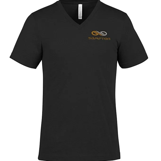 Bella+Canvas V-Neck T-Shirt - Men's - Heathers - Embroidered
