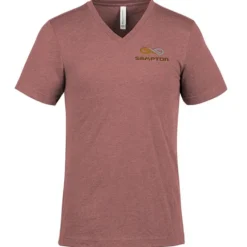 Bella+Canvas V-Neck T-Shirt - Men's - Heathers - Embroidered