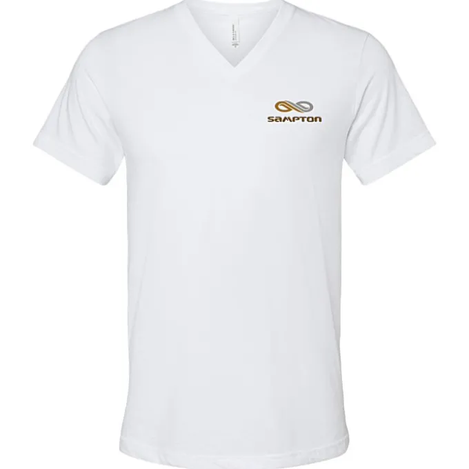 Bella+Canvas V-Neck T-Shirt - Men's - Heathers - Embroidered