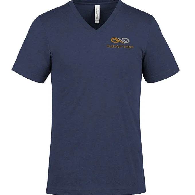 Bella+Canvas V-Neck T-Shirt - Men's - Heathers - Embroidered