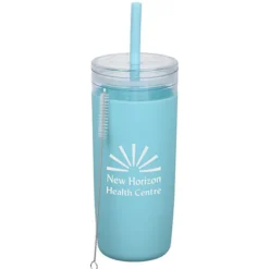 Bermuda Silicone Tumbler with Straw and Brush - 32 oz.