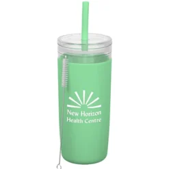 Bermuda Silicone Tumbler with Straw and Brush - 32 oz.