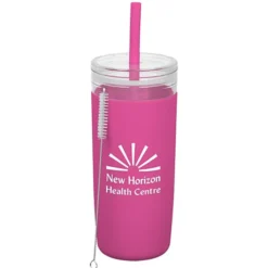 Bermuda Silicone Tumbler with Straw and Brush - 32 oz.
