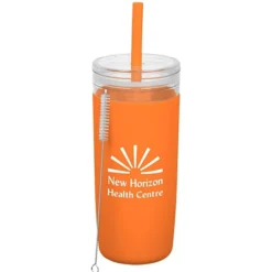 Bermuda Silicone Tumbler with Straw and Brush - 32 oz.