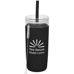 Bermuda Silicone Tumbler with Straw and Brush - 32 oz.