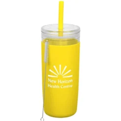 Bermuda Silicone Tumbler with Straw and Brush - 32 oz.
