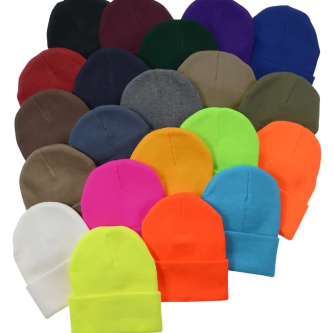 Big Cuff Knit Cap - Laser Engraved Patch