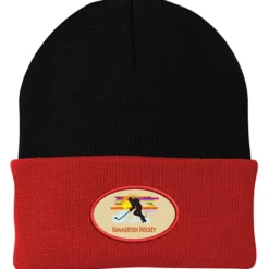 Big Cuff Knit Cap - Two Tone - Full Color Patch