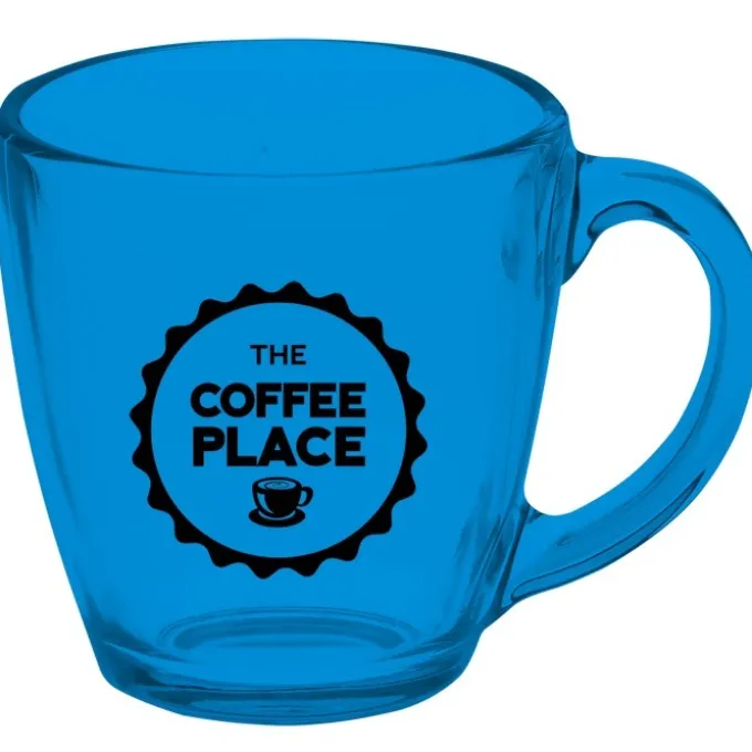 Bistro Glass Mug - 16 oz - Colors