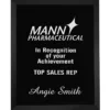 Black Glass Wall Plaque - 10 inches