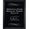 Black Glass Wall Plaque - 9 inches