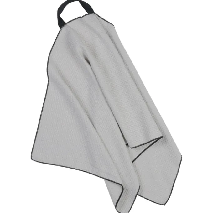 Black Loop Waffle Golf Towel - 17 inches x 40 inches - 24 hr