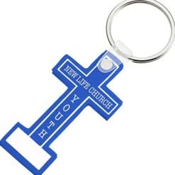 Block Cross Soft Keychain - Opaque