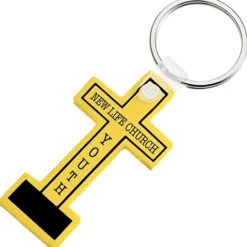 Block Cross Soft Keychain - Opaque