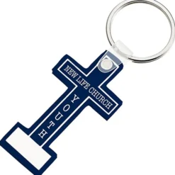 Block Cross Soft Keychain - Opaque