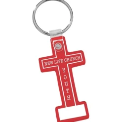 Block Cross Soft Keychain - Translcuent
