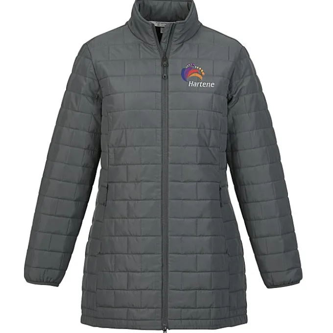 Block Patterned Puffer Jacket - Ladies'