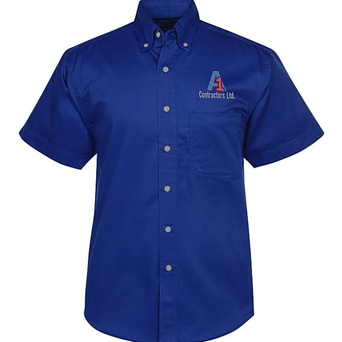 Blue Generation SS Stain-Resistant Twill Shirt - Men's