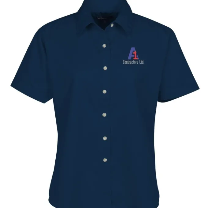 Blue Generation SS Stain-Resistant Twill Shirt - Ladies'