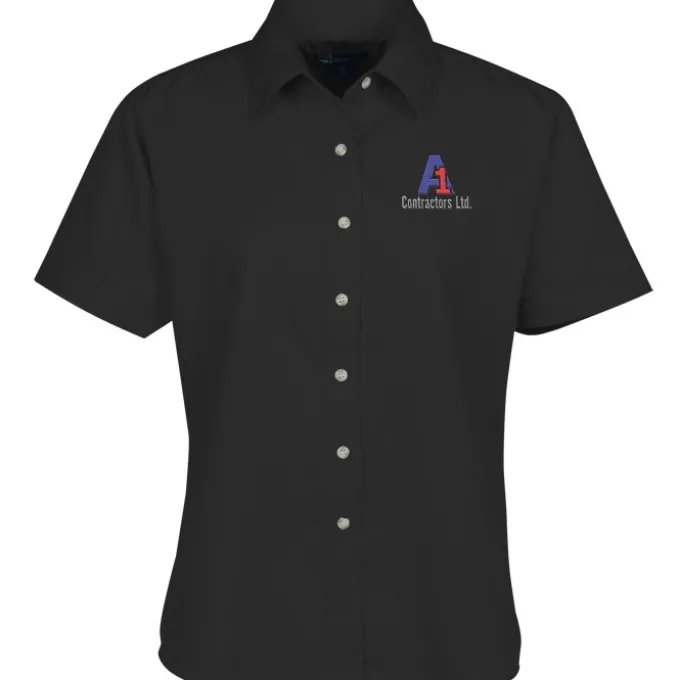 Blue Generation SS Stain-Resistant Twill Shirt - Ladies'