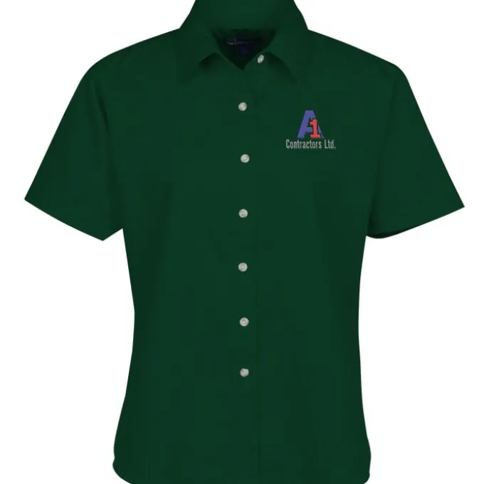 Blue Generation SS Stain-Resistant Twill Shirt - Ladies'